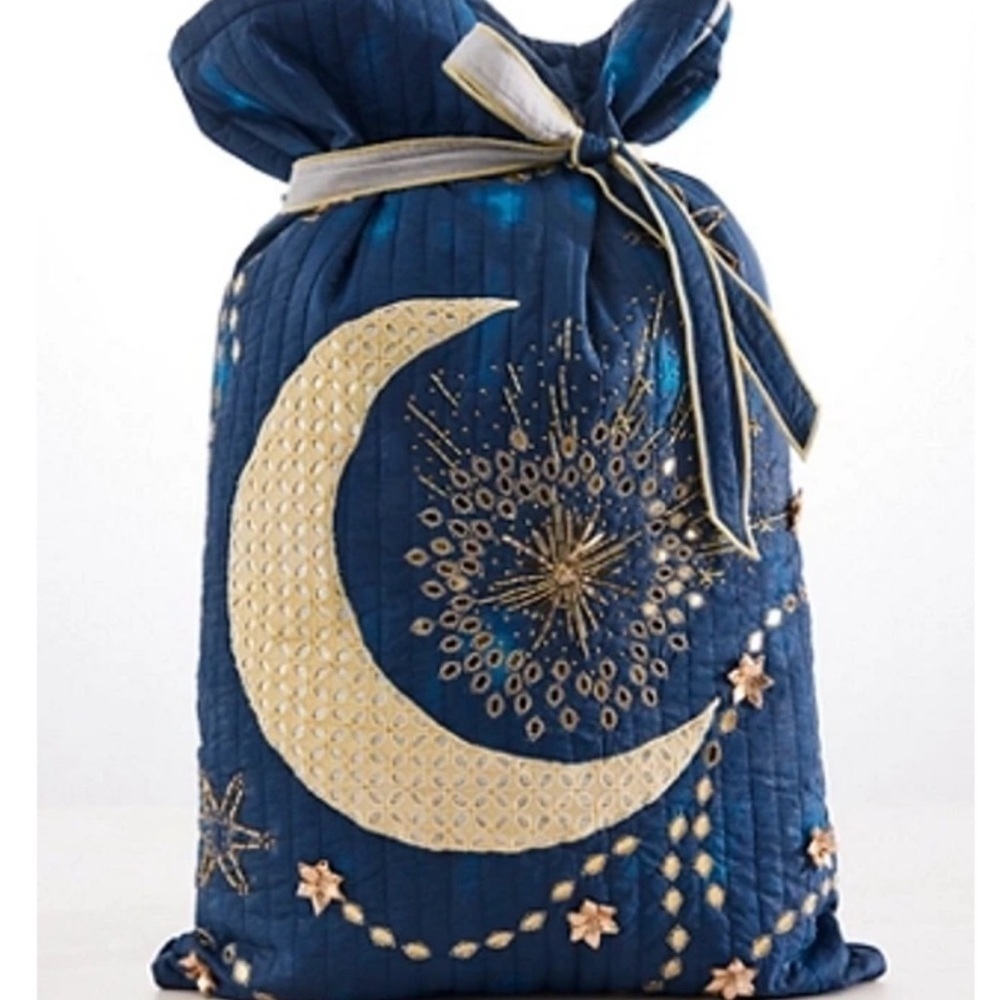 New Free People FP One Perfect Present Gift Sack Blue Moon 18x28